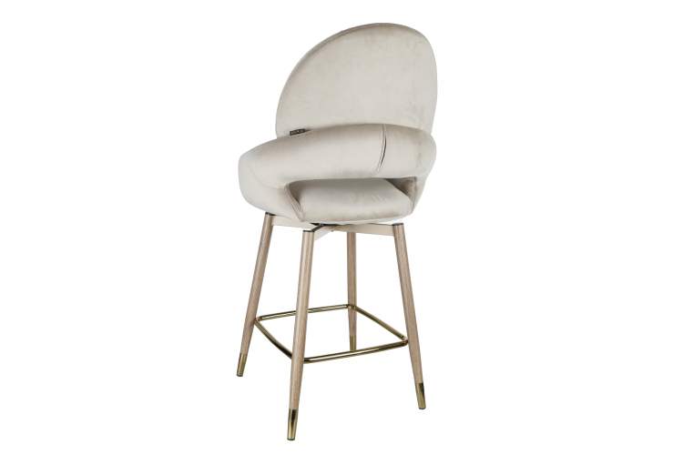 Стул барный Виола BS1376-BG-4, 55х46х105 см, бежевый/орех-2