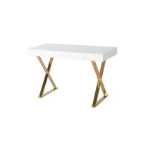 Стол-консоль Рокки MJ-001.1, 120х55х76 см, белый, золото