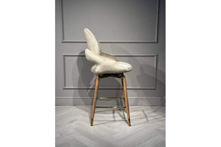 Стул барный Виола BS1376-BG-4, 55х46х105 см, бежевый/орех-8