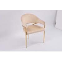 Стул обеденный Модена MC886-BG-2, 59х61х79 см, бежевый/глянцевое золото Стул обеденный Модена MC886-BG-2, 59х61х79 см, бежевый/глянцевое золото
