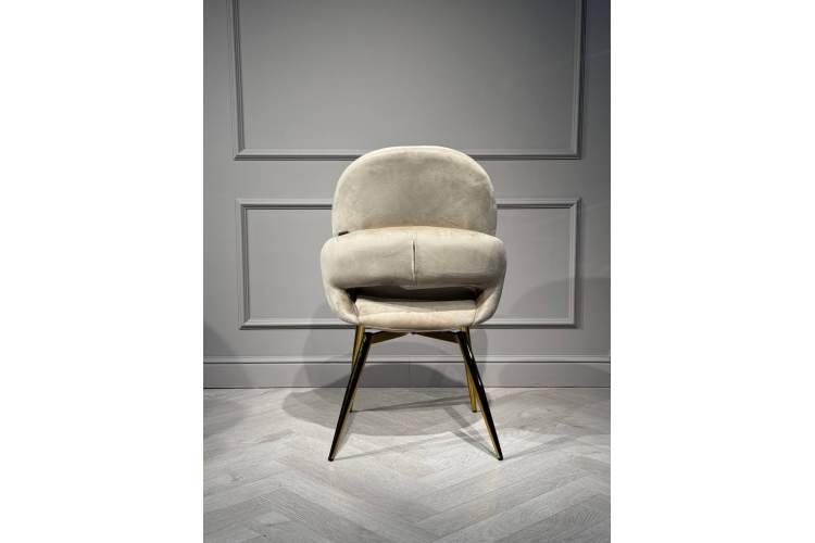 Стул обеденный Виола BS1377-BG-2, 50х58х92 см, бежевый/золото-9