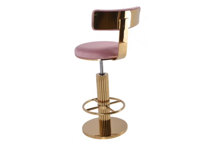 Стул барный Вивиан MC111-PK-2, пыльная роза/глянцевое золото-6