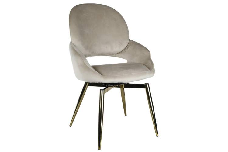 Стул обеденный Виола BS1377-BG-2, 50х58х92 см, бежевый/золото