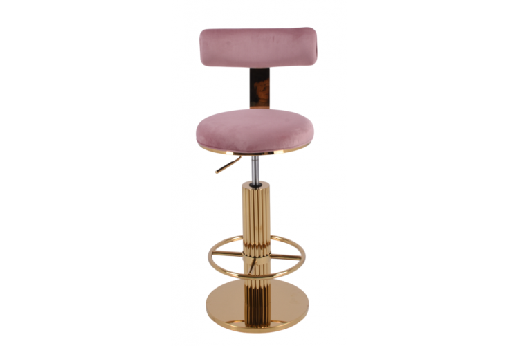 Стул барный Вивиан MC111-PK-2, пыльная роза/глянцевое золото-4