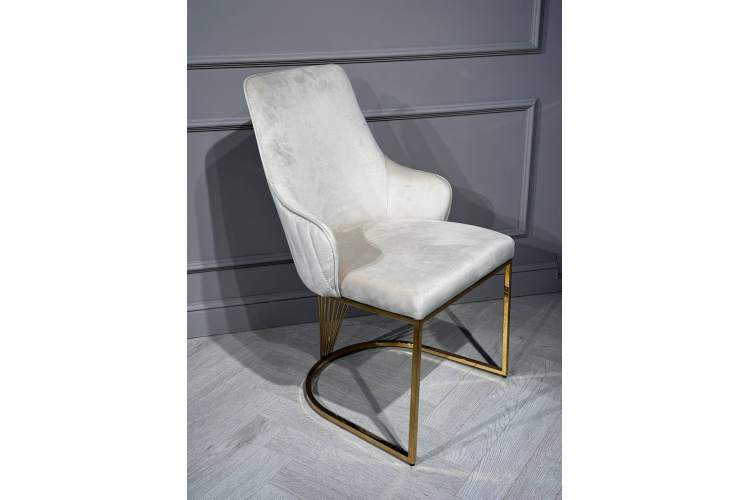 Стул обеденный Сиена MC885-BG-2, 62х57х90 см, бежевый/глянцевое золото-5