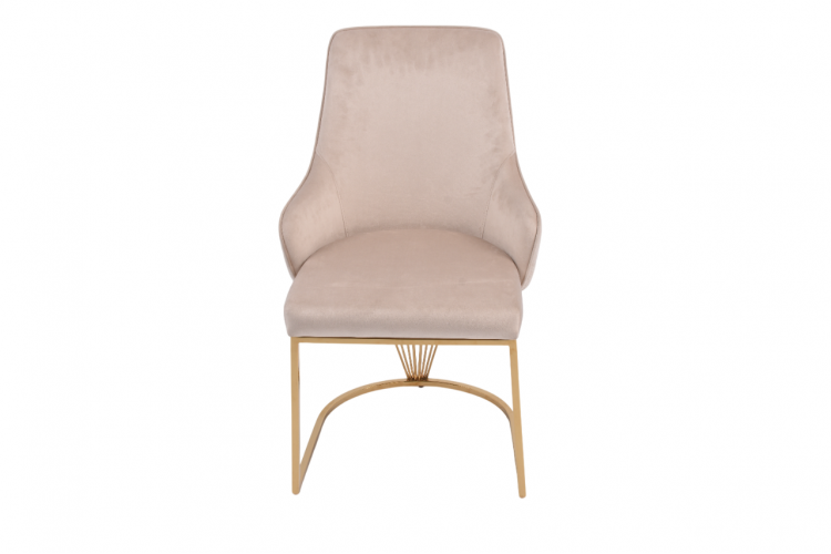 Стул обеденный Сиена MC885-BG-2, 62х57х90 см, бежевый/глянцевое золото-1