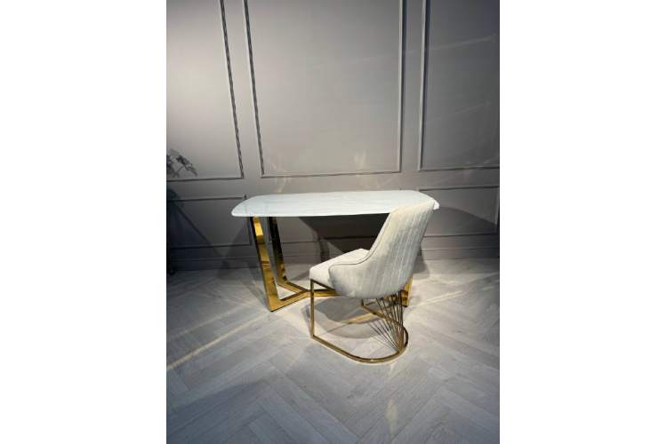 Стул обеденный Сиена MC885-BG-2, 62х57х90 см, бежевый/глянцевое золото-9