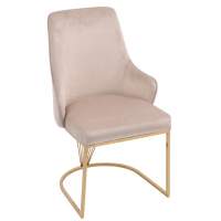 Стул обеденный Сиена MC885-BG-2, 62х57х90 см, бежевый/глянцевое золото