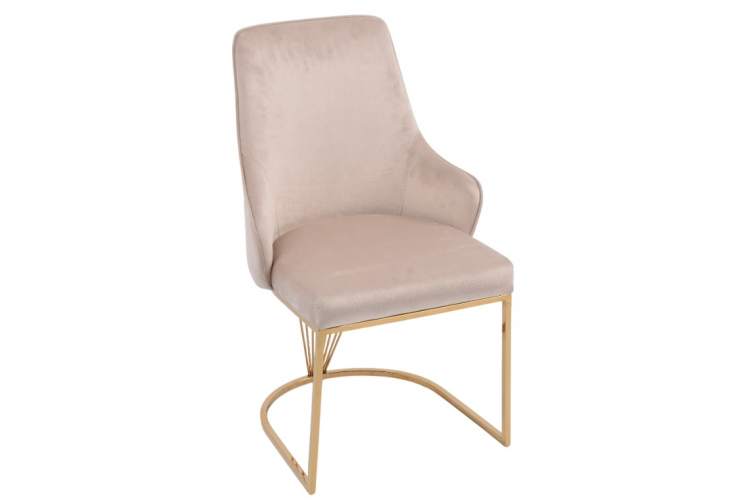 Стул обеденный Сиена MC885-BG-2, 62х57х90 см, бежевый/глянцевое золото