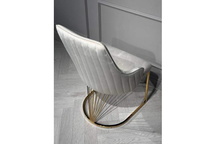 Стул обеденный Сиена MC885-BG-2, 62х57х90 см, бежевый/глянцевое золото-8