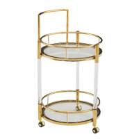 Столик сервировочный Моника ЕТ-221, 54х88 см, акрил/золото