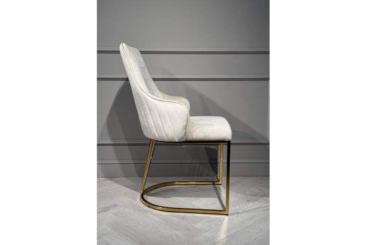 Стул обеденный Сиена MC885-BG-2, 62х57х90 см, бежевый/глянцевое золото-6