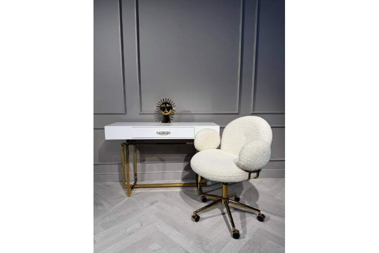 Стол-консоль Гарда-1 P-MJ-003, 120х40х76 см, белый/золото-2