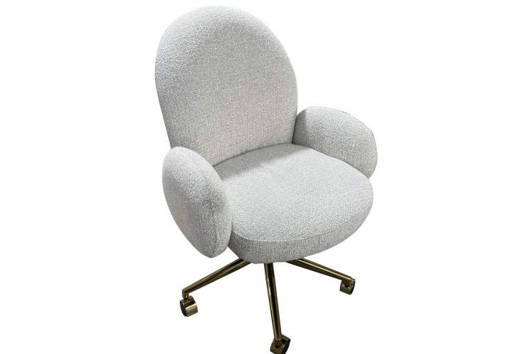 Кресло офисное Клауд PRO BS1239-WT, белый крем/золото