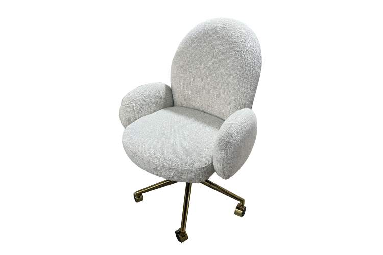 Кресло офисное Клауд PRO BS1239-WT, белый крем/золото-4