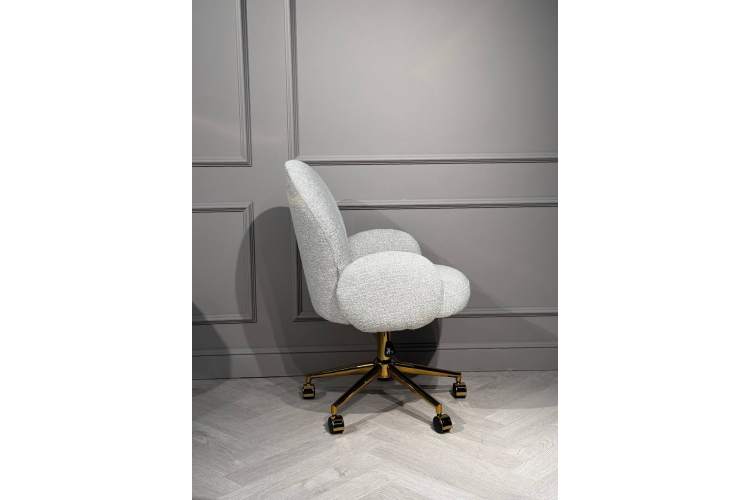 Кресло офисное Клауд PRO BS1239-WT, белый крем/золото-8