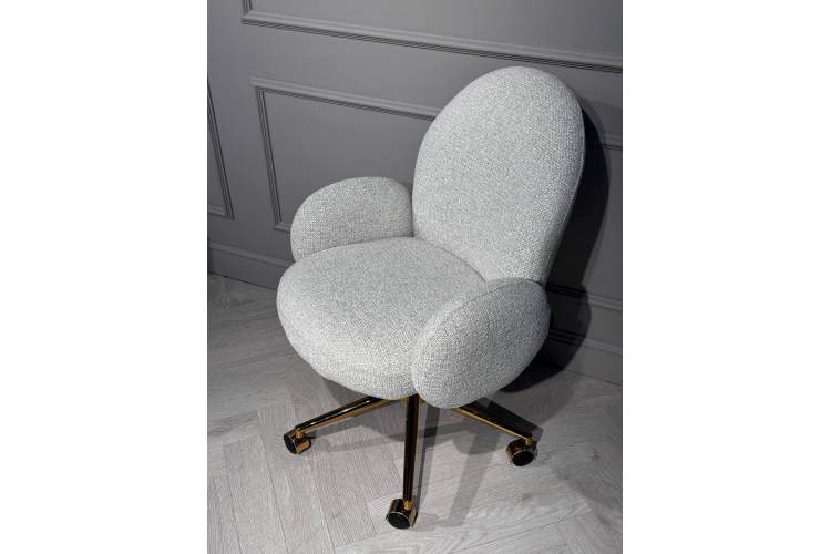 Кресло офисное Клауд PRO BS1239-WT, белый крем/золото-12