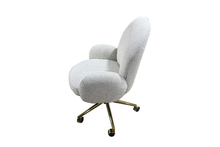Кресло офисное Клауд PRO BS1239-WT, белый крем/золото-1