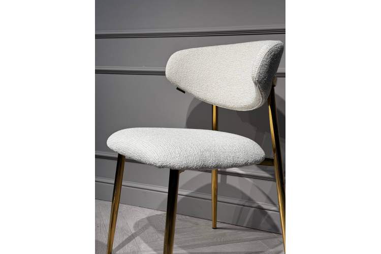 Стул обеденный Оскар ART2969-MK, молочный/глянцевое золото-7