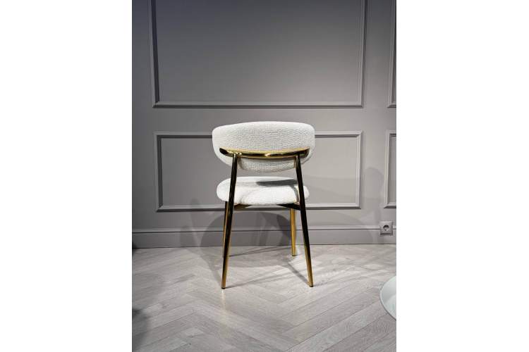 Стул обеденный Оскар ART2969-MK, молочный/глянцевое золото-6