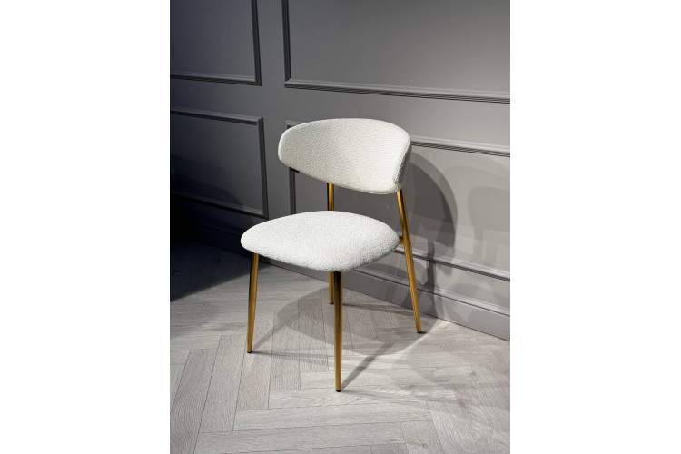 Стул обеденный Оскар ART2969-MK, молочный/глянцевое золото-5