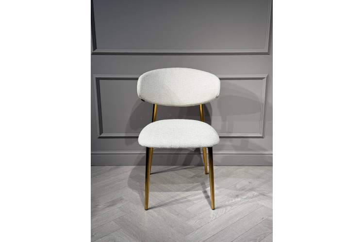 Стул обеденный Оскар ART2969-MK, молочный/глянцевое золото-4