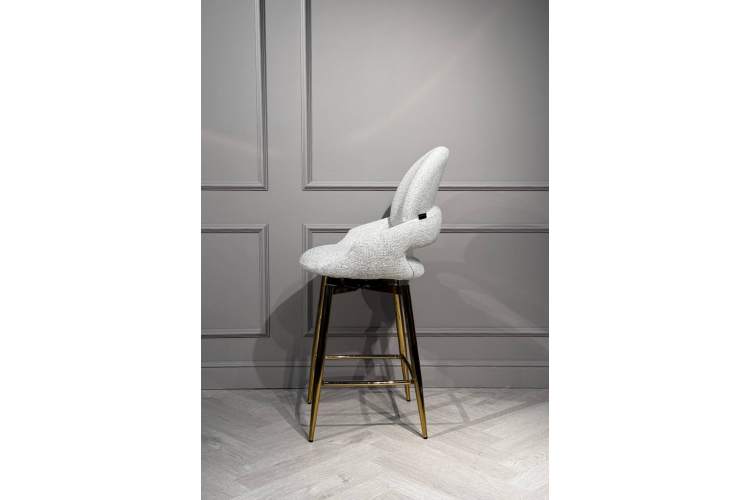 Стул барный Виола BS1241-WT, 55х46х105 см, белый крем/золото-3