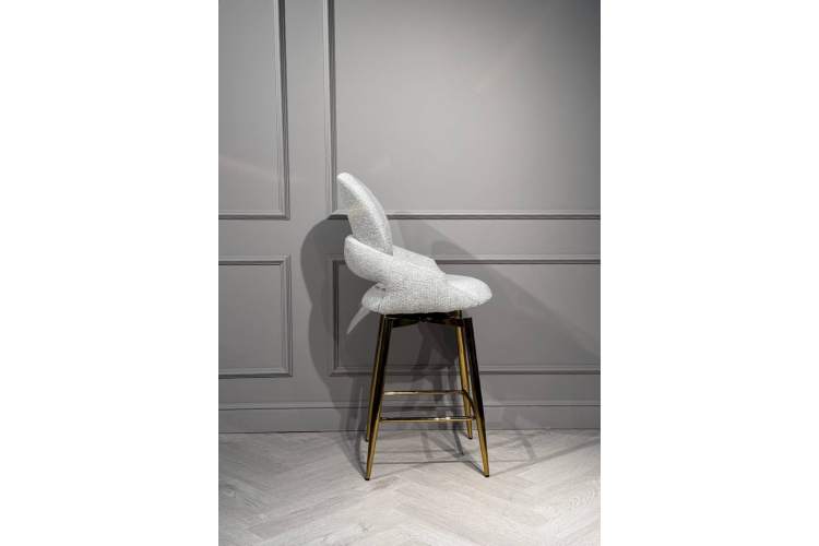 Стул барный Виола BS1241-WT, 55х46х105 см, белый крем/золото-1