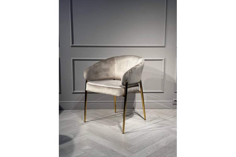 Стул обеденный Стелла ART2959-BG, бежевый/глянцевое золото-7