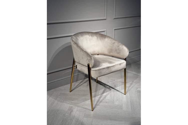 Стул обеденный Стелла ART2959-BG, бежевый/глянцевое золото-6