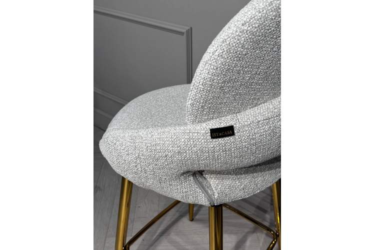 Стул барный Виола BS1241-WT, 55х46х105 см, белый крем/золото-5