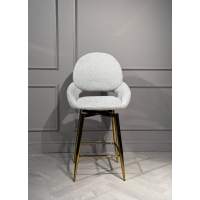 Стул барный Виола BS1241-WT, 55х46х105 см, белый крем/золото