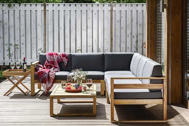 Софа BOOKA угловая из акации Joygarden-4