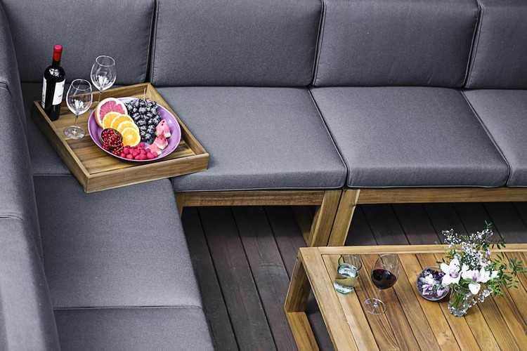 Софа BOOKA угловая из акации Joygarden-3