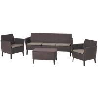 Комплект Салемо трипл сет (Salemo 3 seater set) коричневый