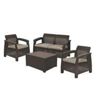 Комплект мебели Корфу со столиком-сундуком (Corfu box set) коричневый