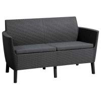 Диван Салемо 2-х местный (Salemo 2 Sofa), графит