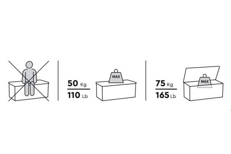 Сундук Деко 870л (Deco deck 870 L Walnut) темно-коричневый-8