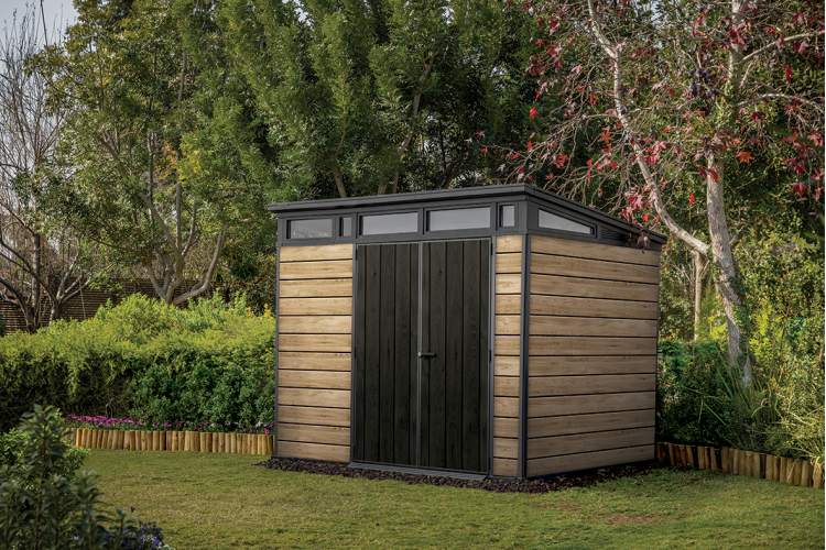 Сарай "Пент 9х7" (светло-коричневый) (размеры 279 х 216 см)-9