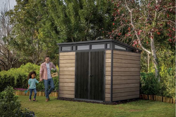 Сарай "Пент 9х7" (светло-коричневый) (размеры 279 х 216 см)-2