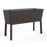 Грядка из дпк Готовая грядка на ножках Сплендор (Splendor) коричневая