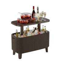 Стол Беви Бар (Bevy Bar Large Cool Bar), коричневый