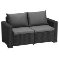Диван Калифорния 2-х местный (California 2 Sofa), графит пластиковый