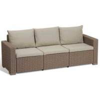 Диван Калифорния 3-х местный (California 2 Sofa), капучино пластиковый