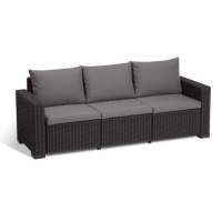 Диван Калифорния 3-х местный (California 3 Sofa), графит пластиковый