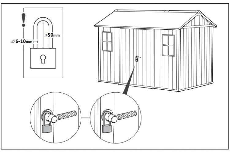 Сарай "Ньютон Плюс 7,5х9" (размеры 210 х 282 или 279 х 216 (wide) см), коричневый (Newton Plus)-8