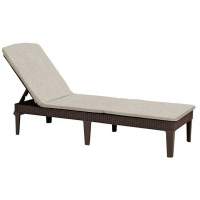 Шезлонг Джайпур (Jaipur) коричневый с матрасом