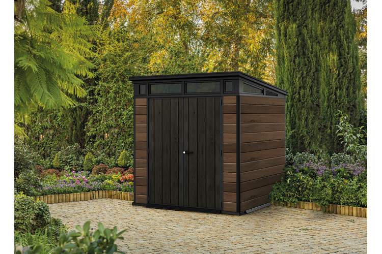 Сарай "Пент 7х7" (темно-коричневый) (размеры 216 х 216 см)-1