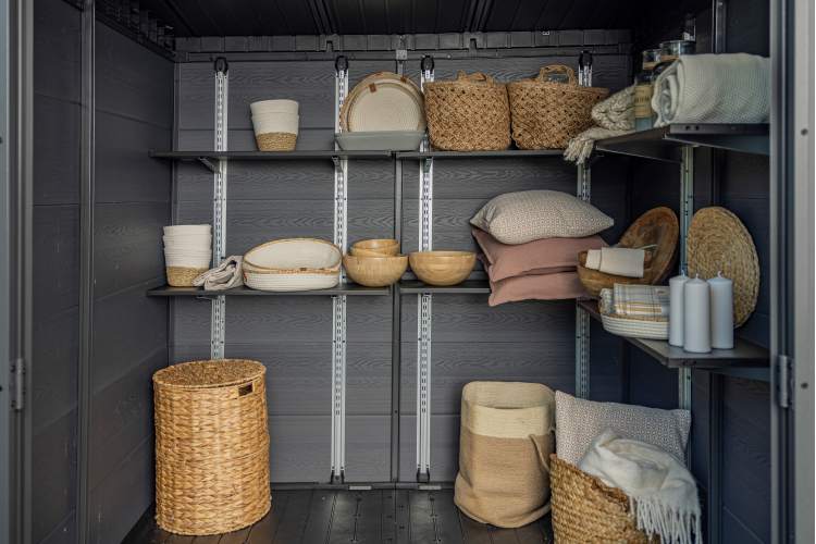 Сарай "Пент 7х7" (серый) (размеры 216 х 216 см)-1