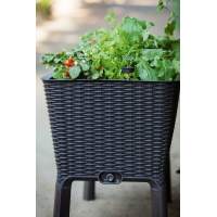 Грядка из дпк Готовая грядка на ножках Изи гроу (EASY GROW) графит